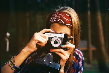 Woman taking a picture